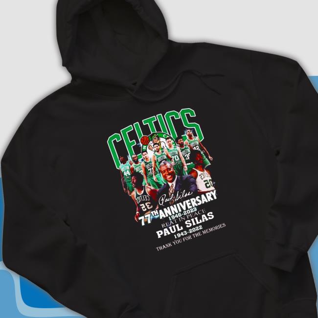 Official boston celtics 77th anniversary 1946 2023 Paul silas 1943 2022 thank you for the memories signatures Long Sleeve Tee Official boston celtics 77th anniversary 1946 2023 Paul silas 1943 2022 thank you for the memories signatures Long Sleeve Tee