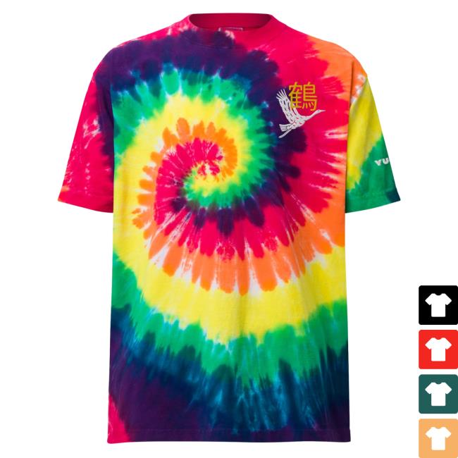 Yujin Clothing x Champion Tancho-Zuru Tie Dye Tee Shirt Classic Rainbow Tie-Dye