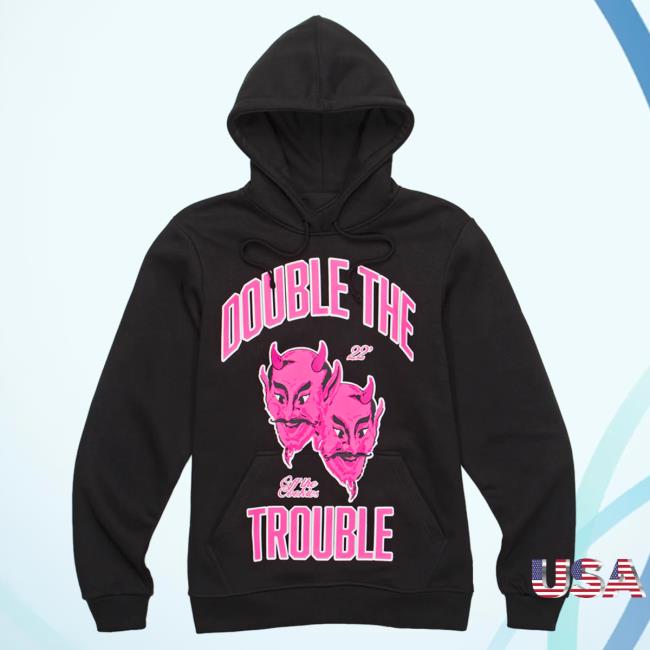Official Cookies Merch Store Cookies X Otx Double The Trouble Pullover Sweatshirt Black/Pink