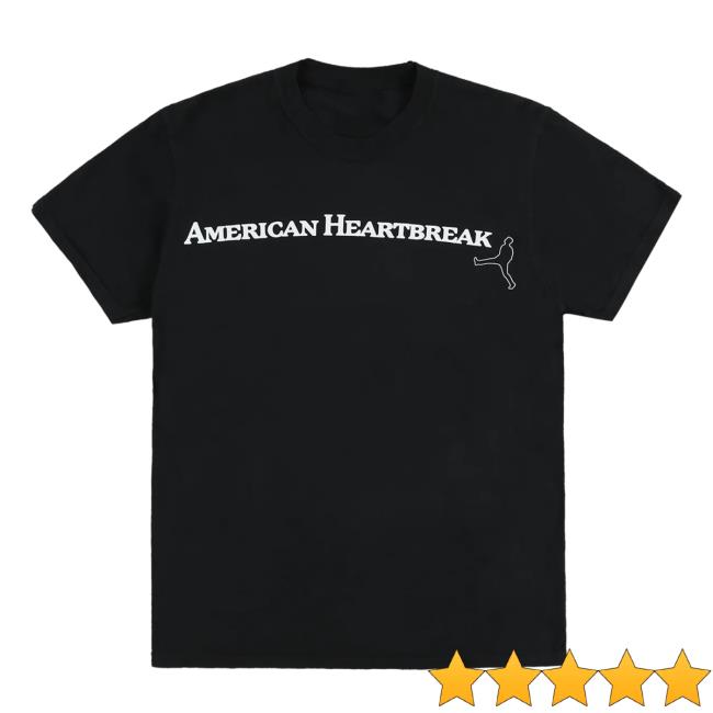 Zach Bryan Shop American Heartbreak Black T-Shirt