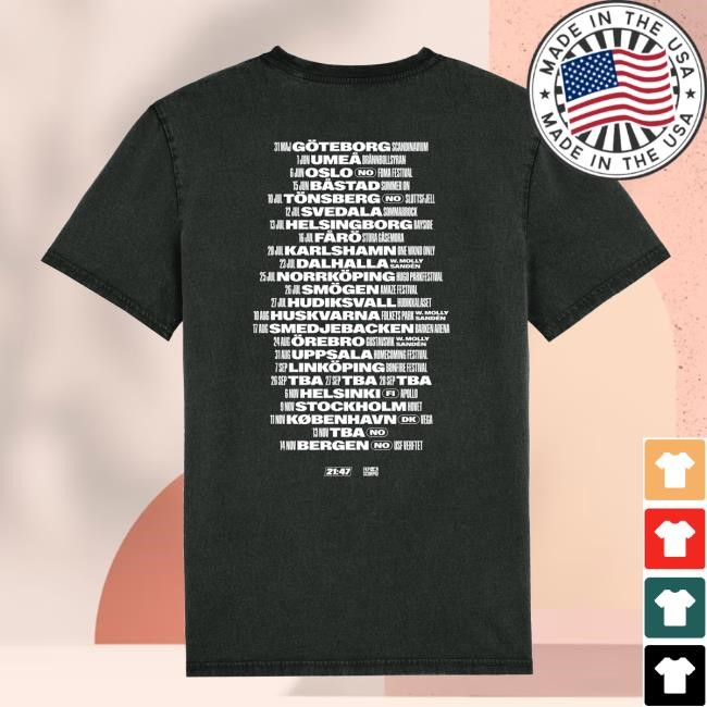 Victor Leksell Official Merch Store Tour T-Shirts Black Victor Leksell Clothing Shop