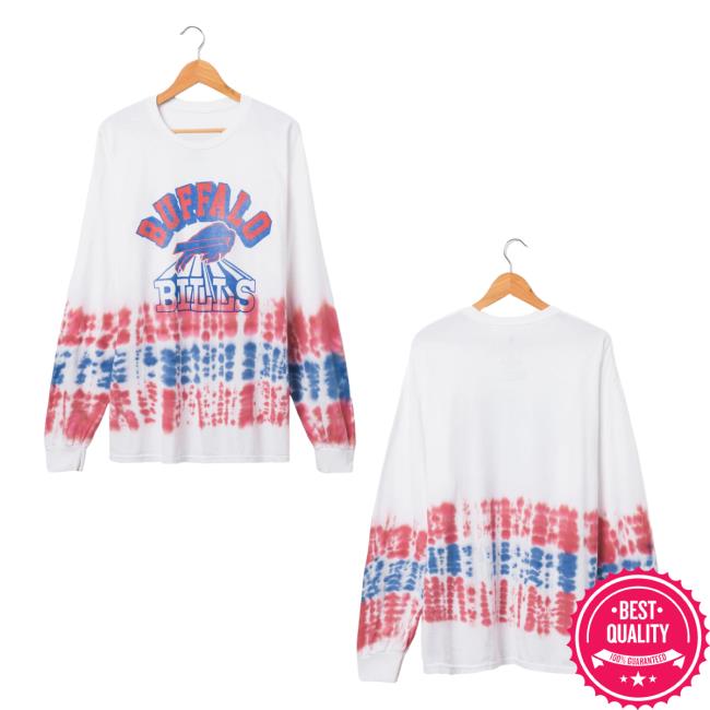Official Junk Food Apparel Clothing Store Shop Tie-Dye Junkfoodclothing Buffalo Bills Tie Dye Long Sleeve New Shirt