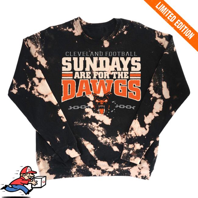 Official Ohio Clothing Store Shop Cleveland Football Sundays Are For The Dawgs Tie Dye 3D Shirt 2023 Ohioclothing