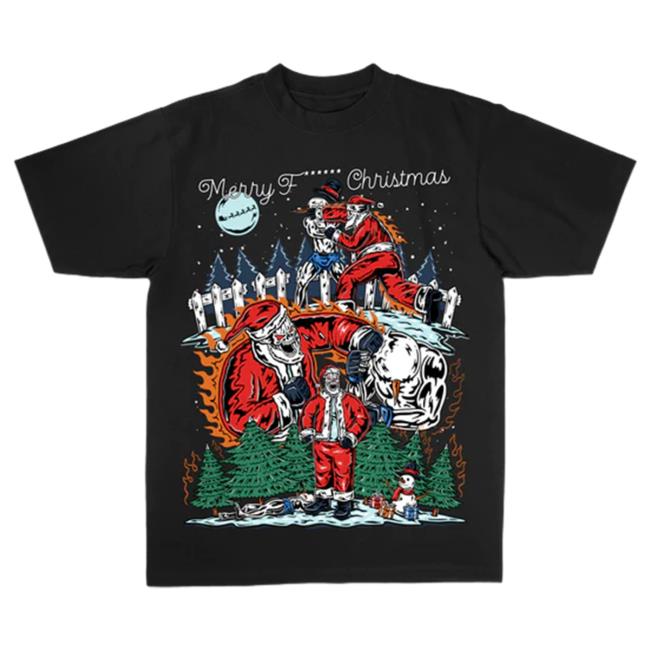 Official Full Violence Store Merch Violent Santa Tee Shirt