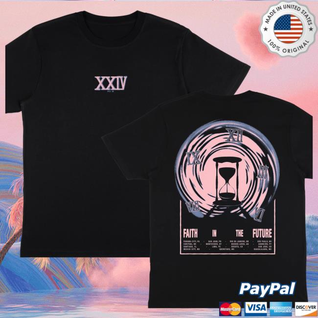 Faith In The Future Tour Black Top Shirt - Latin America | Louis Tomlinson Merch | Uk | Official Merch Store