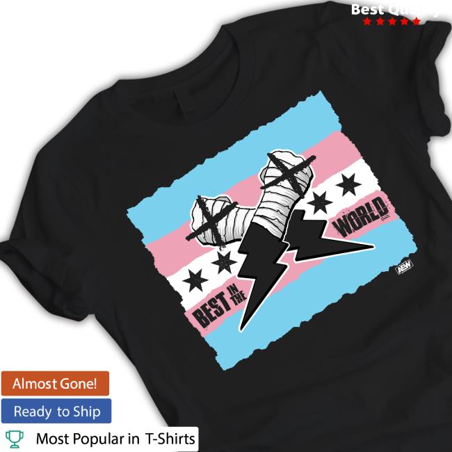 Shopaew CM Punk - Best in the World Trans Pride Crewneck Sweatshirt