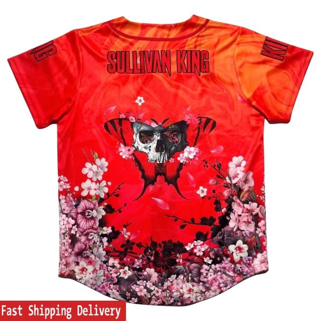 Official Sullivan King Merch Sullivan King "Sunset Moth Pit" Bassball Jersey Top Shirt Sullivan King Apparel Shop SullivanKing