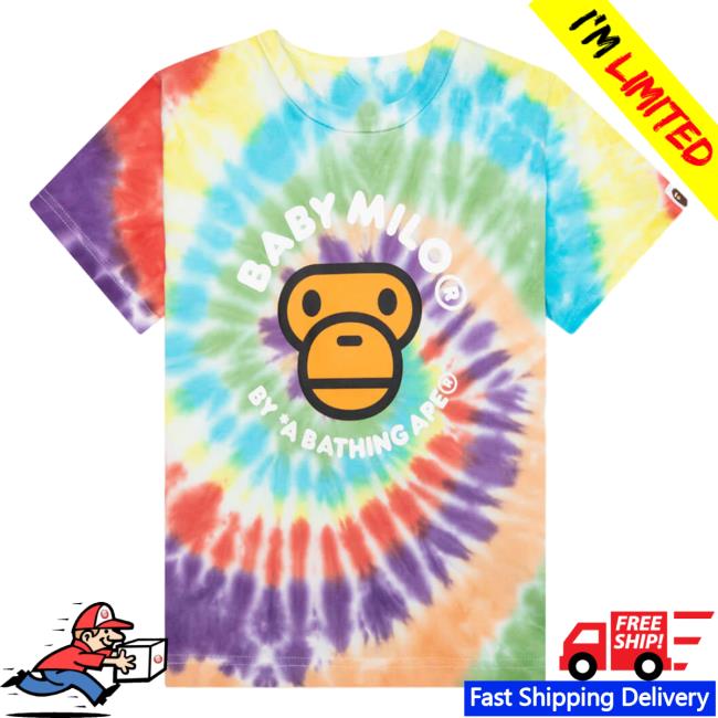 Official Feature Merch Store Shop A Bathing Ape Baby Milo Tie Dye Shirts - Orange Feature Apparel Clothing