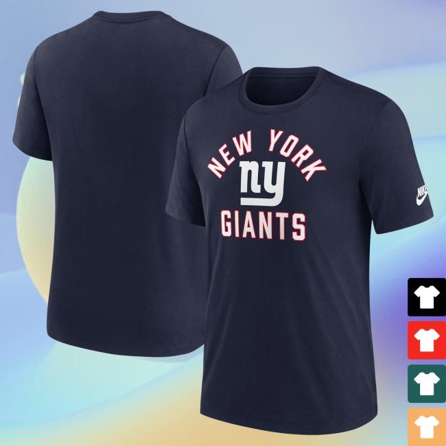 Official New York Giants Bulls Shop Men's Nike Navy New York Giants Favorable Timeline Tee NewYorkGiants