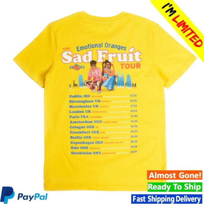 Emotional Oranges Shop Merch Europe Flag Yellow Tour T-Shirts