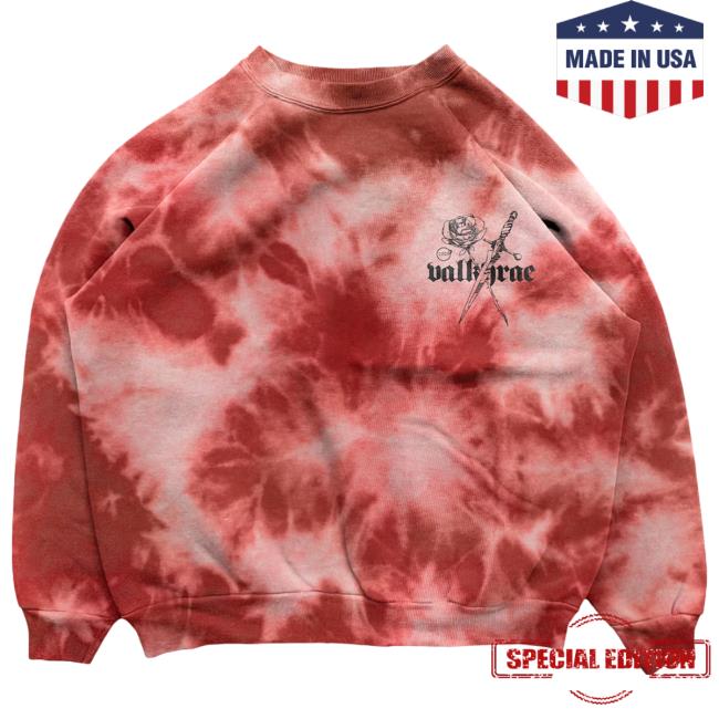 Official Valkyrae Merch Radiant Tie Dye Crewneck Sweatshirt