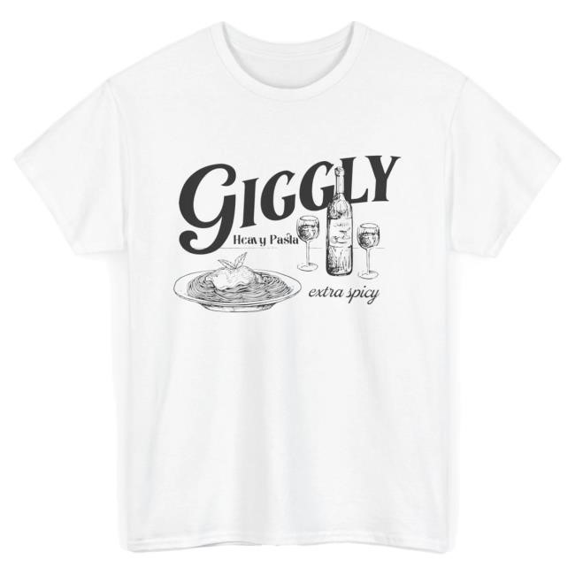 Official Giggly Squad Merch Shop Heavy Pasta White Tee
