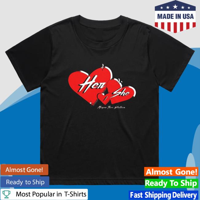 Official Megan Thee Stallion Merch Store Shop Megan Thee Stallion Her/She Hearts Popover Shirt