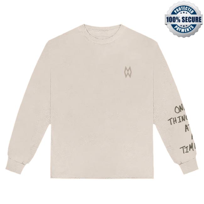 Official Morgan Wallen Apparel Clothing Store Shop One Thing At A Time Album Cover Off-White Long Sleeve Shirts Morganwallen Merch