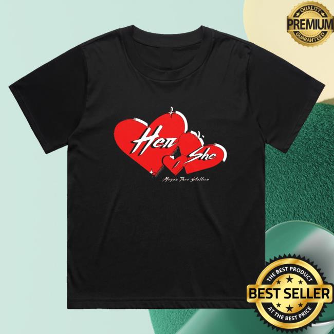 Official Megan Thee Stallion Merch Store Shop Megan Thee Stallion Her/She Hearts Popover Shirt
