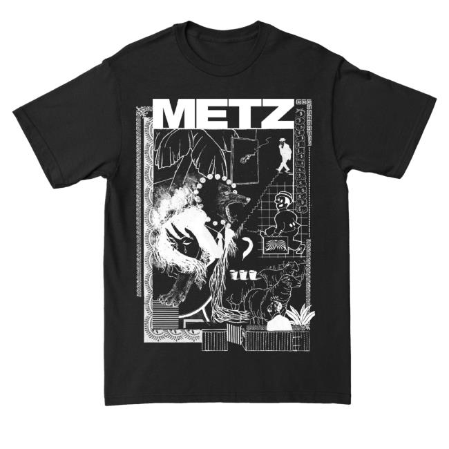 Official Metz Merch Metz "Henderson Distorted Lens" Black Long Sleeve Shirt Deathwishinc