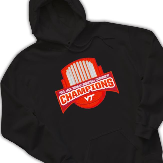 Virginia Tech Hokies 2023 Acc Women’S Basketball Tournament Champions Shield Shirt Virginia Tech Hokies 2023 Acc Women’S Basketball Tournament Champions Shield Shirt