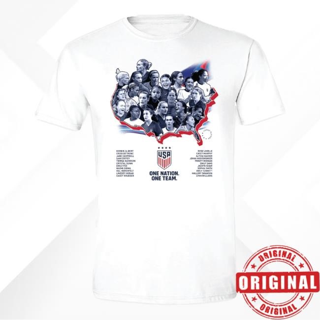 USWNT 2024 Road to Paris Roster White Tee