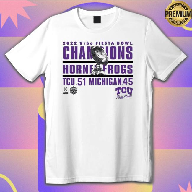 Texas Christian University Horned Frogs Football 2022 Fiesta Bowl Champions Score Sweatshirt