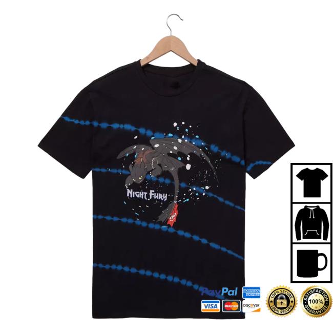 Official Box Lunch Merch Store Box Lunch How To Train Your Dragon Toothless Tie-Dye Striped Hoodies BoxLunch Exclusive Box Lunch Apparel Clothing Shop