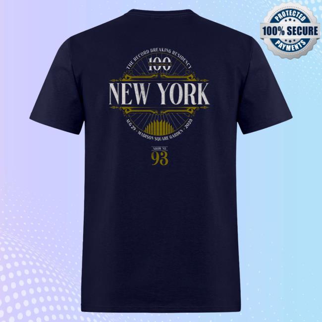 Official Billy Joel Merch Store Billy Joel 8-29-23 Msg New York Event Navy Shirt - Online Exclusive Billy Joel Apparel Clothing Shop