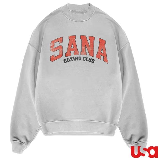 Official Sana Detroit Merch Store Boxer Sweater - Grey SanaDetroit