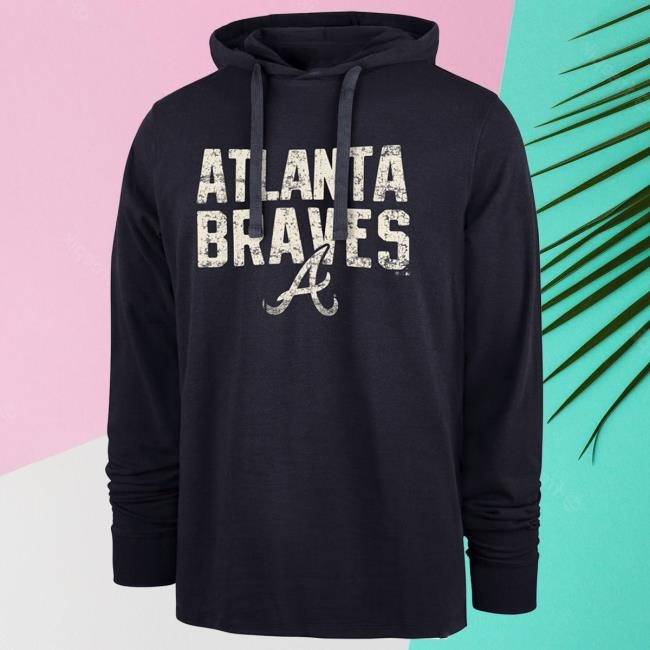 Rally House Atlanta Braves 47 Mens Blue Erosion Fashion Hood