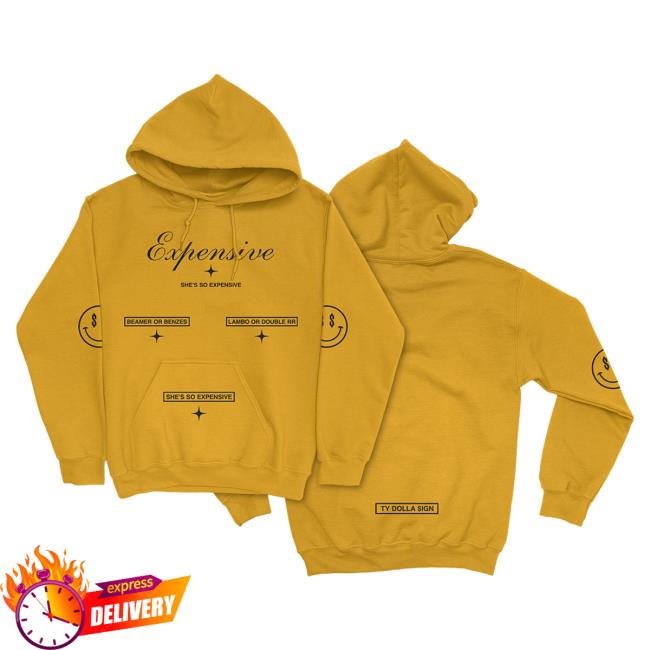 Official Ty Dolla Sign Merch Store Ty Dolla $ign Expensive Yellow Crewneck Sweatshirt