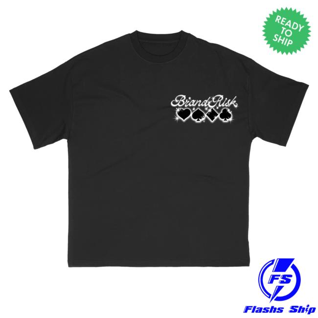 Official Brand Risk Merch Shop Card Suit Black New Shirt