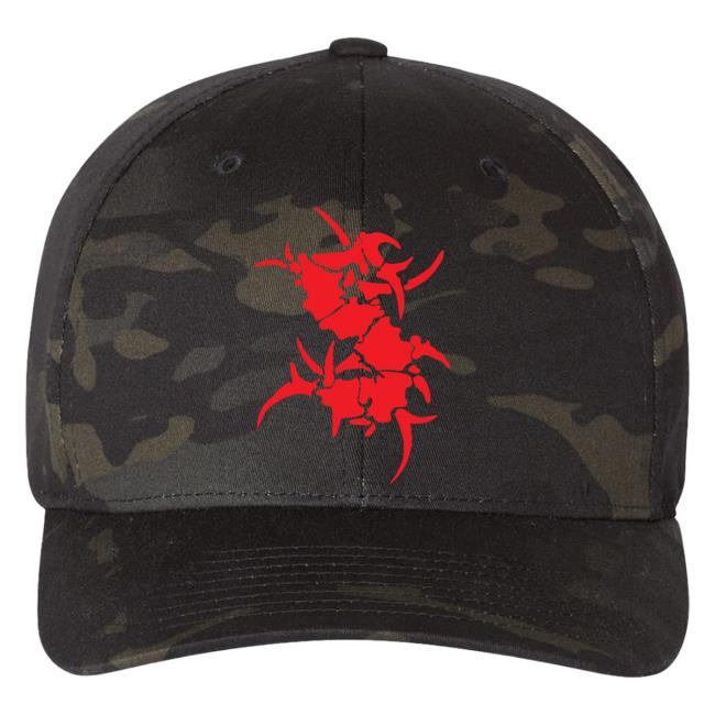 Official Sepultura Merch Store Sepultura Red Logo Flexfit Cap Sepultura Clothing Shop