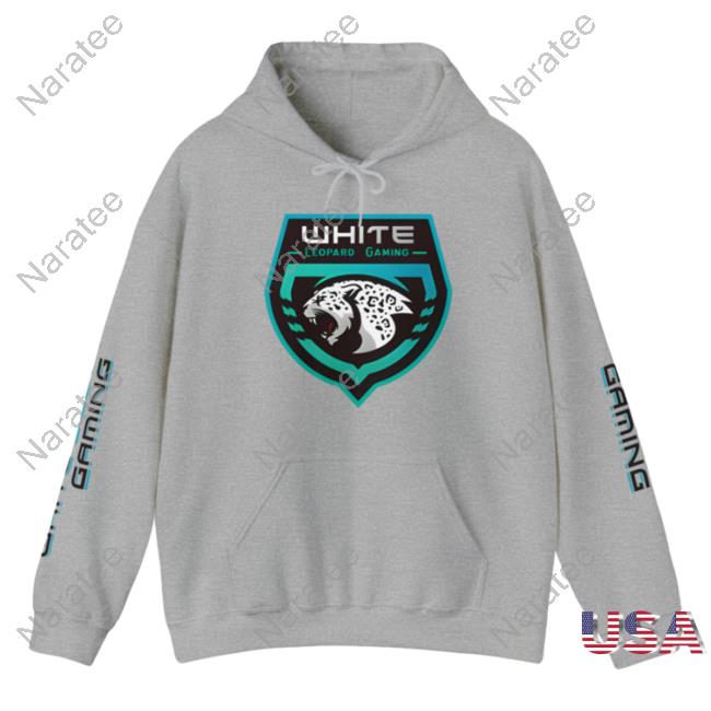 Official Soar Dogg White Leopard Gaming Pullover Sweatshirt Grey