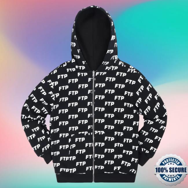 Fuck The Population Clothing Shop Store Ftp Reversible Logo All Over Print Zip Pullover Sweatshirt Black 3D Aop Fuckthepopulation Merch