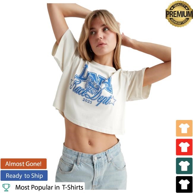 Official Lando Norris Merch Store Shop Race Dept Cropped Top Shirt - White