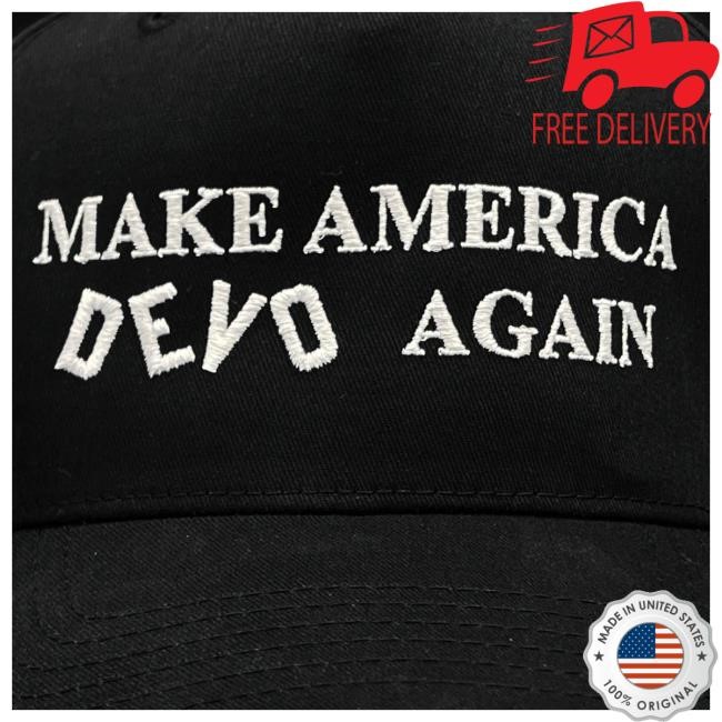 Official Devo Merch Make America Devo Again Black Snapback Hat