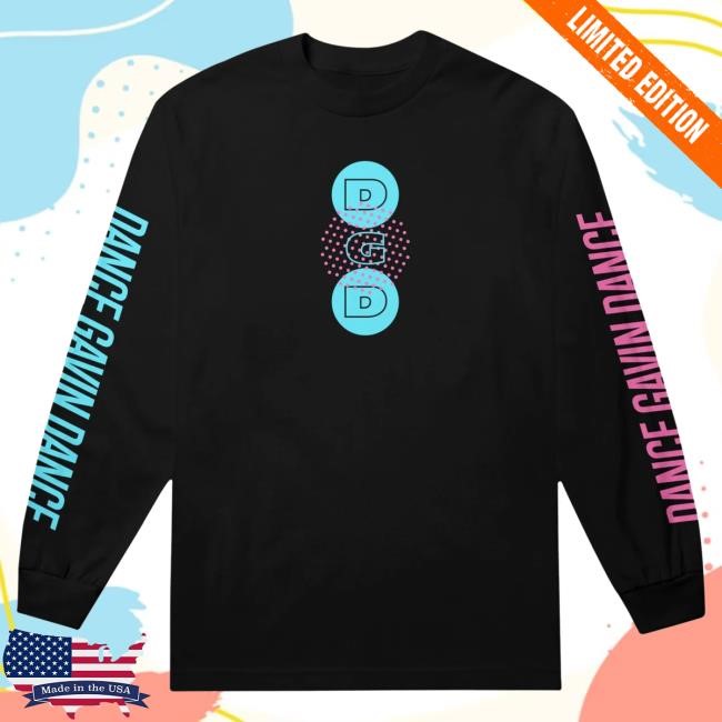 Official Dance Gavin Dance Merch Abstract - Black LS T Shirt DanceGavinDance