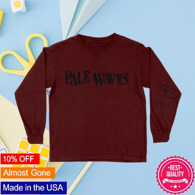 Pale Waves - Burgundy Logo LS Shirt Dirty Hit.