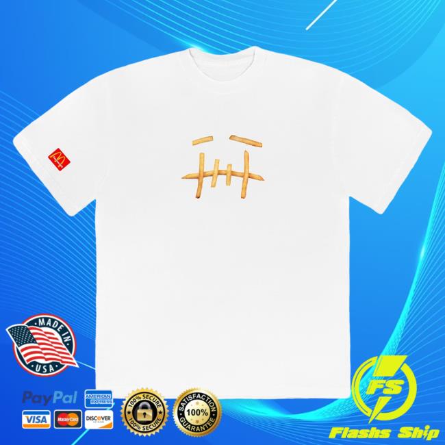 Official Travis Scott Merch Store Travis Scott X Mcdonald's Fry Crew neck White TravisScott Shop
