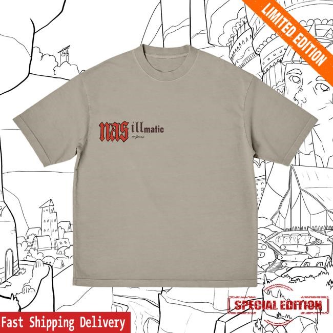Nas | Official Store Merch Official Nasir Jones 30 Years Of Illmatic Black Short SleeveShirt