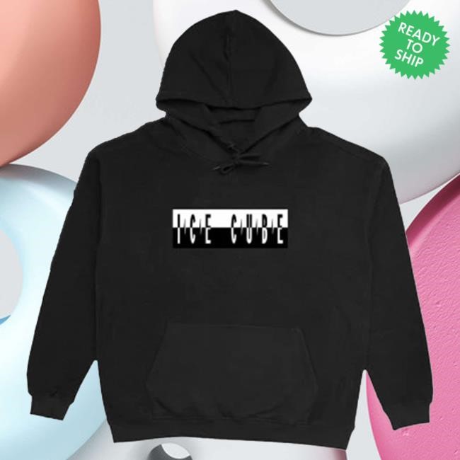 Ice Cube Photo Back Black Pullover Hoodie