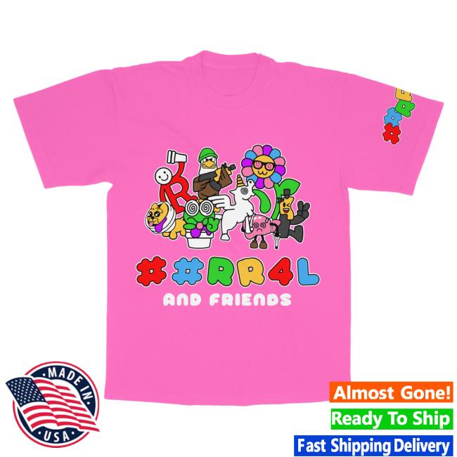 Official Really Rich Merch Rr4l & Frriends Shirt New Blue ReallyRich Clothing