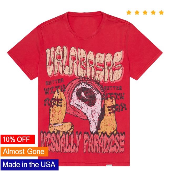 Official"V Paradise" Vintage Red T-Shirts