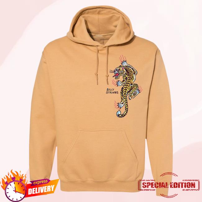 Official Billy Strings Merch Store Shop Billy Strings Old Gold Tiger Sweatshirt (Julian Bast)