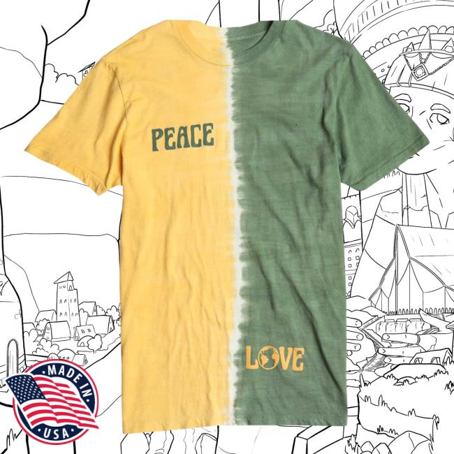 Official Altru Apparel Clothing Peace And Love Half Dip Dye Shirt 2023