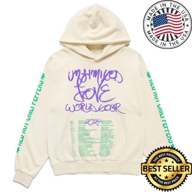 Official Red Hot Chili Peppers Unlimited Love Usa Tour Pullover Hoodie 2024 - Purple/Green
