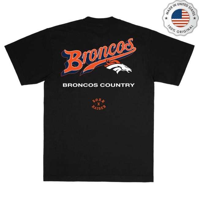Official Born X Raised Clothing Born X Raised + Broncos Pro Script Attractive Hoodie: Black NFL 2025 Kickoff