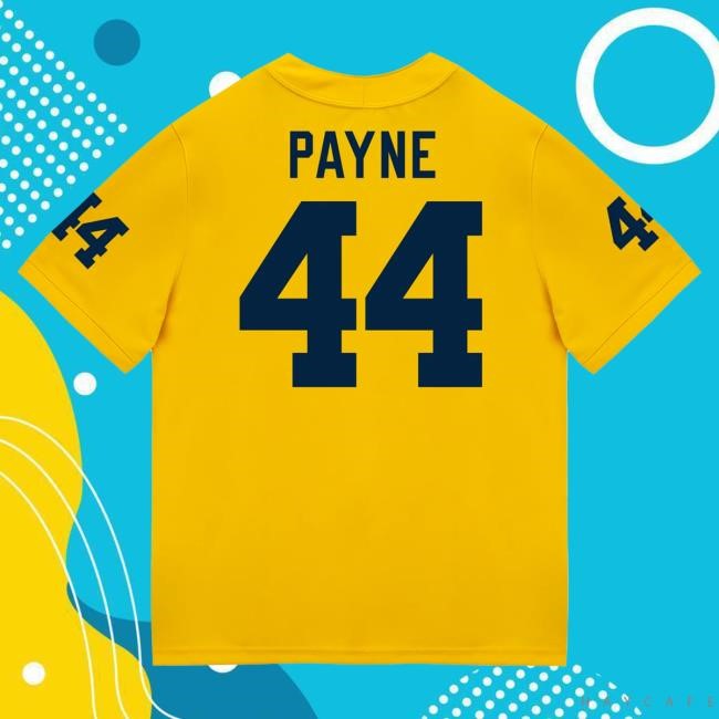 Michigan Wolverines #44 Damon Payne Student Athlete Maize Football Jersey Hot Shirt The M Den Shop