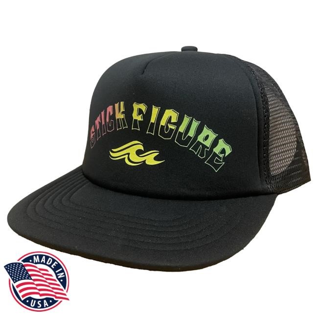 Stick Figure Rasta Wave Trucker Hat Stick Figure Merch Store Official