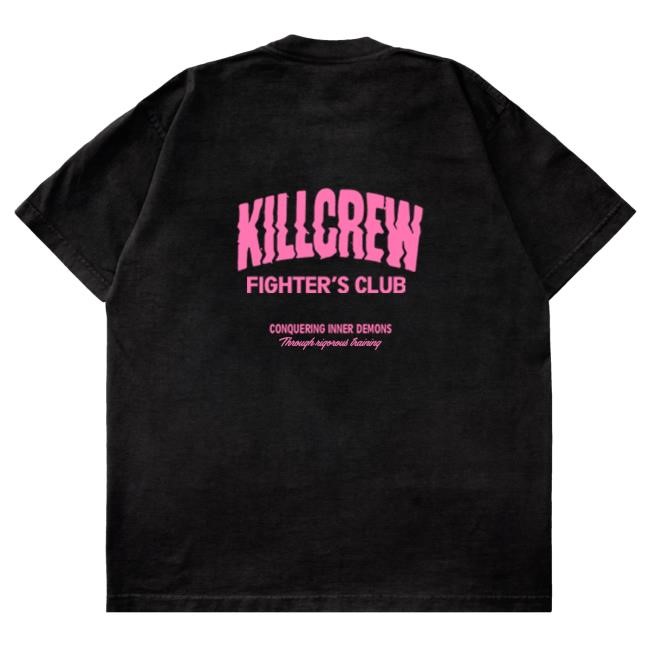 Official Kill Crew Apparel Clothing Oversized Rigorous Training Tees - Black / Pink KillCrew Shop