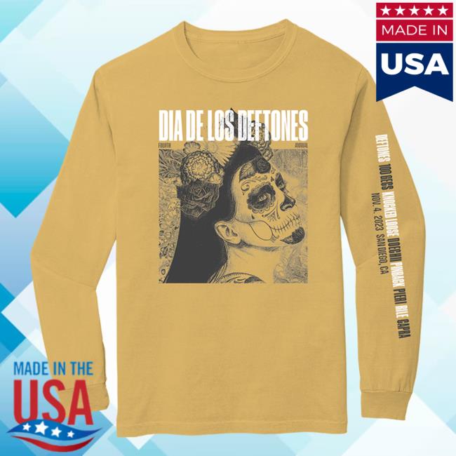 Dia De Los Deftones 2023 La Catrina Admat Mustard Long Sleeve