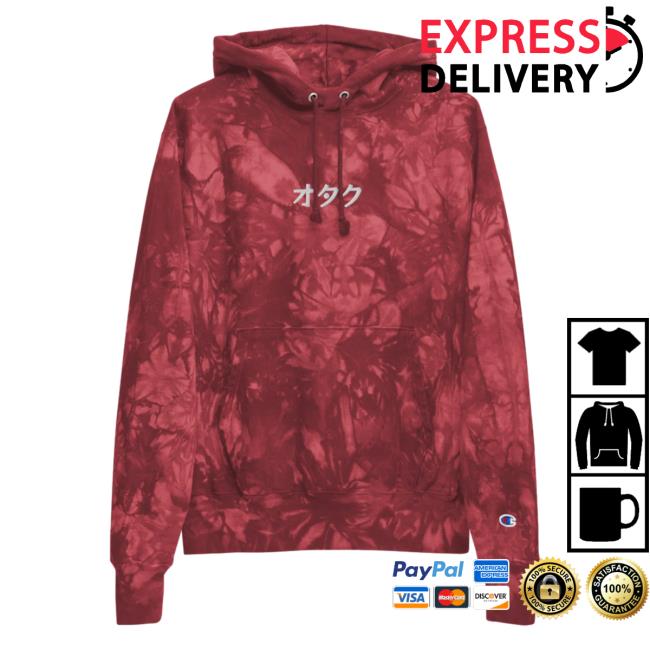 Yujin Clothing x Champion Otaku Tie Dye Sweater Red Tie-Dye